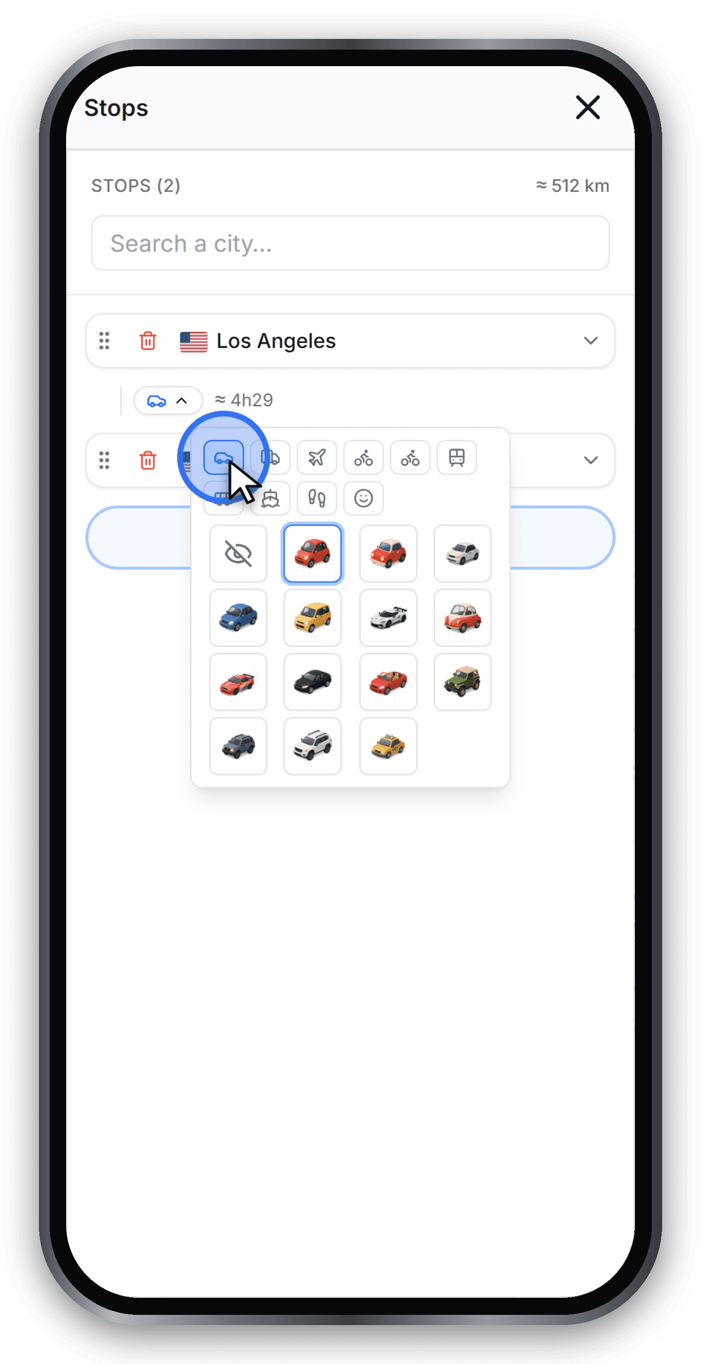 Choosing a car for the Los Angeles to Kingman leg