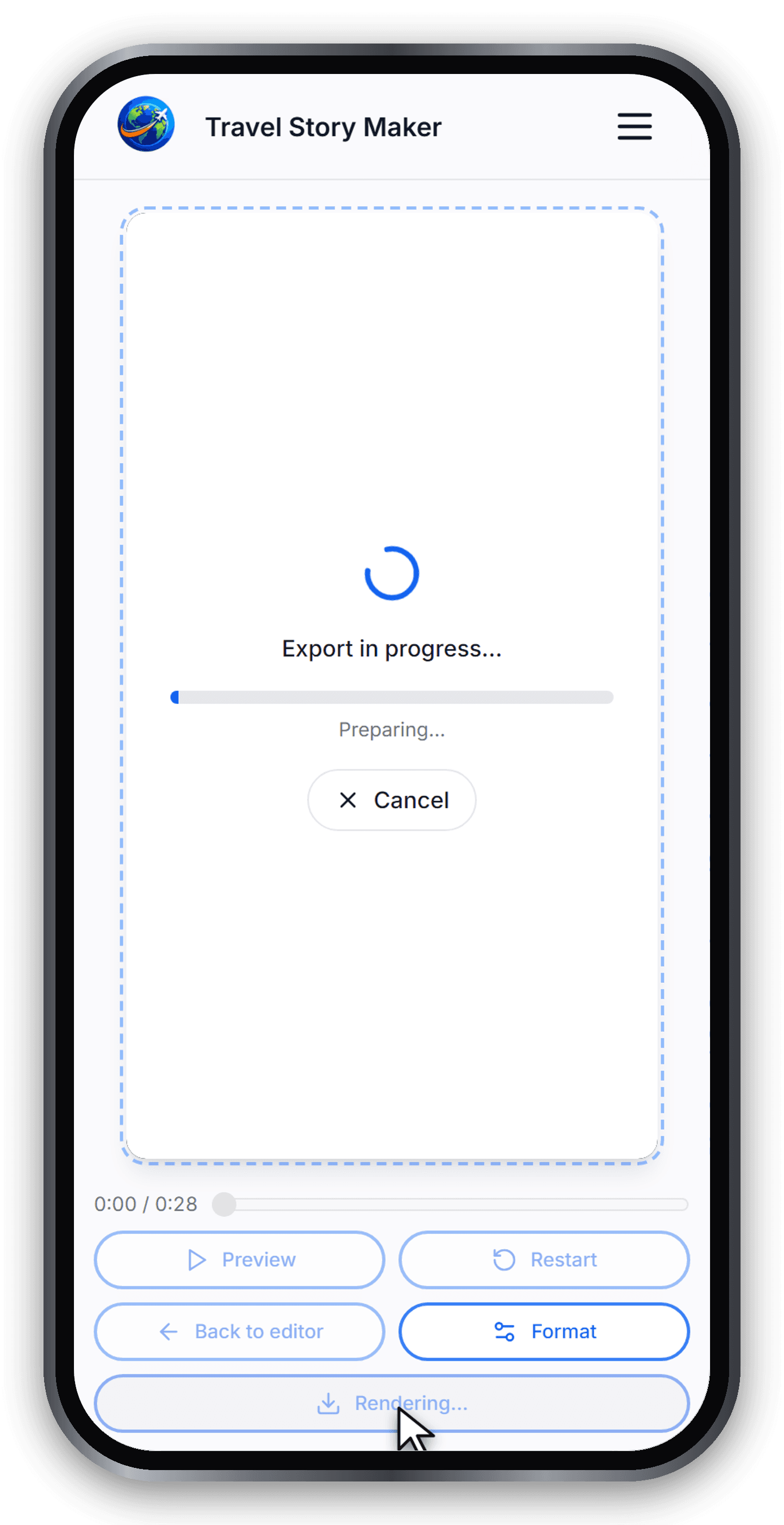 Export in progress