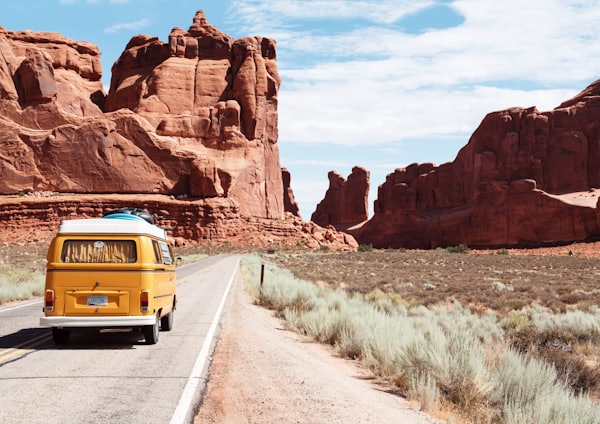Route 66 desert road