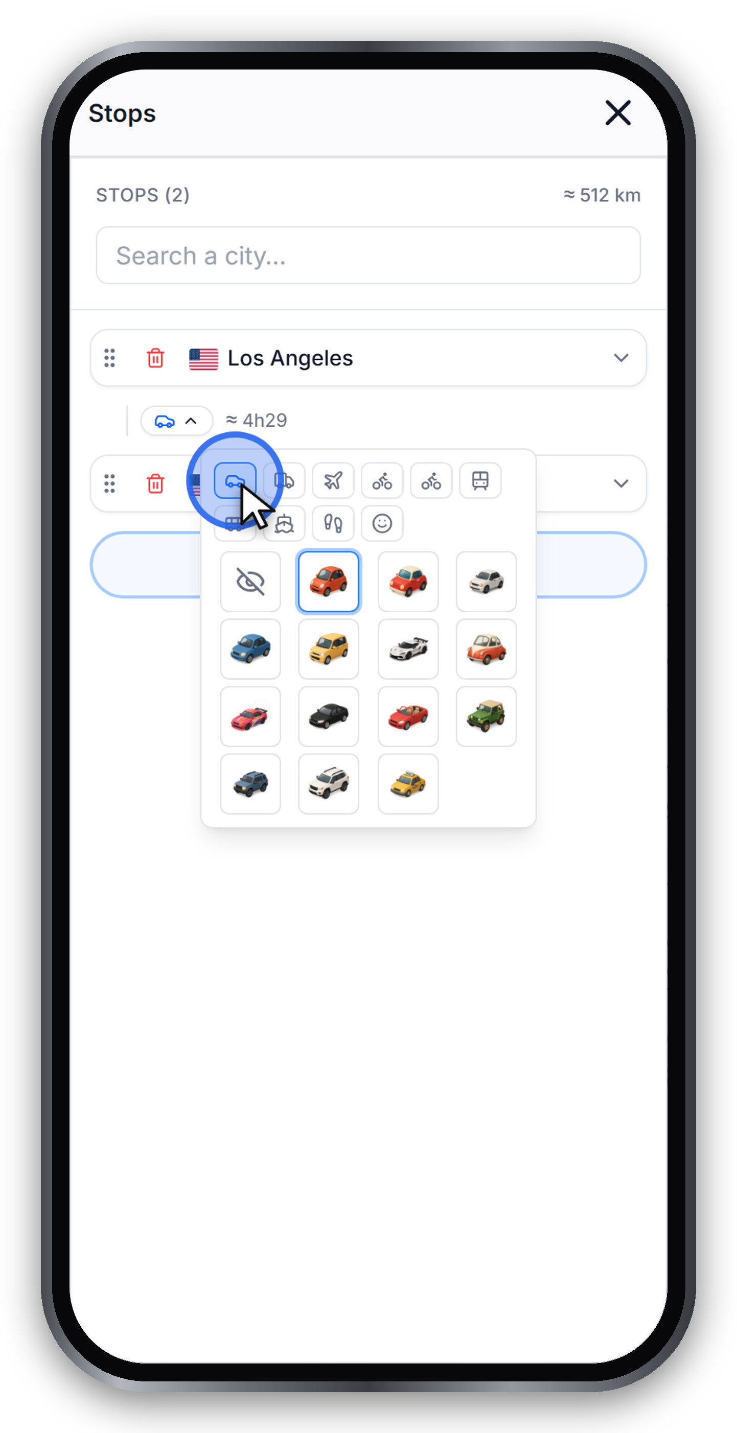 Choosing a car for the Los Angeles to Kingman leg