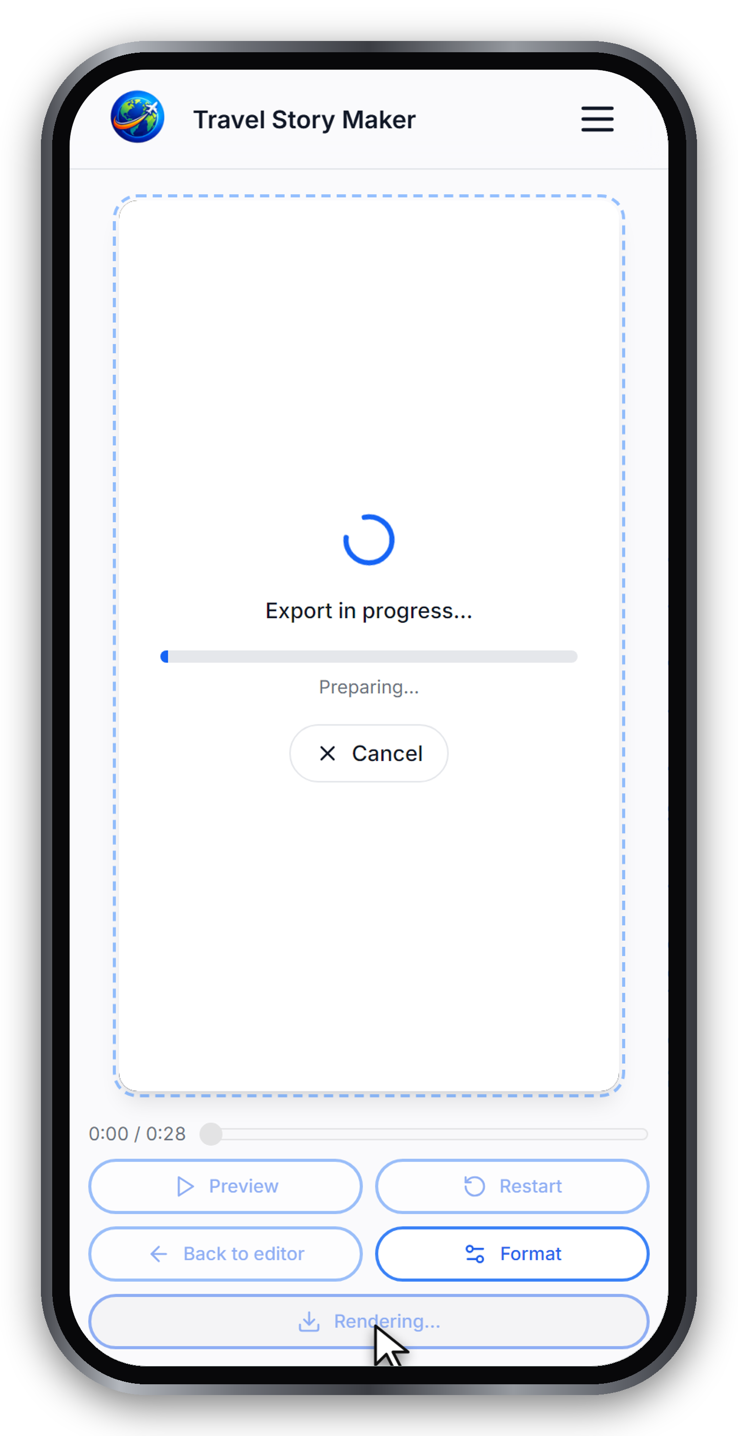 Export in progress