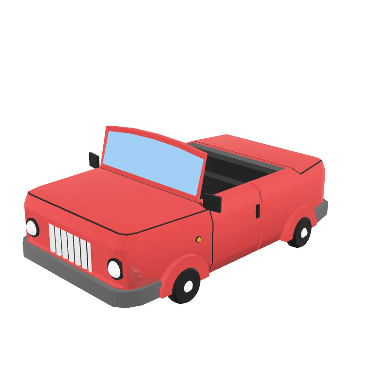 Cabriolet rouge 3D
