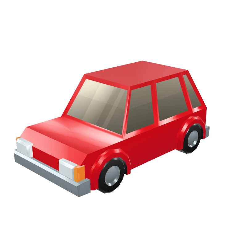 Berline rouge 3D